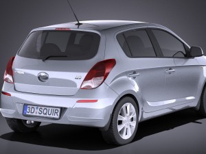 Hyundai i20 5-door 2014 vray 3D Модель