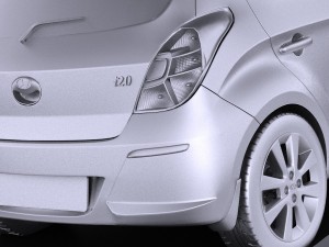 Hyundai i20 5-door 2014 vray 3D Модель