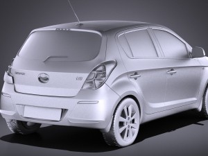 Hyundai i20 5-door 2014 vray 3D Модель
