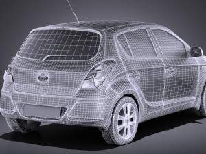 Hyundai i20 5-door 2014 vray 3D Модель