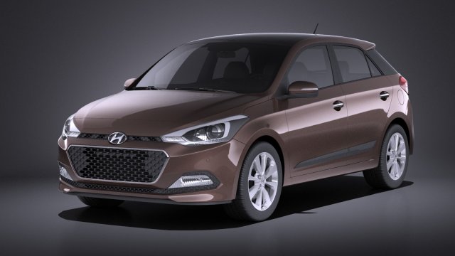 Hyundai i20 2017 vray Modelo 3D .c4d .max .obj .3ds .fbx .stl .blend 