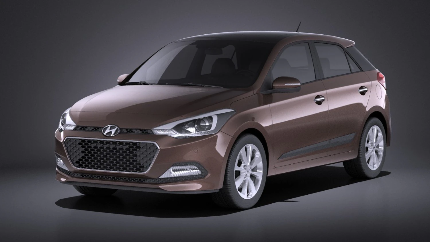 Hyundai i20 2017 vray 3D Model .c4d .max .obj .3ds .fbx .stl .blend 