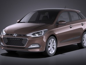Hyundai i20 2017 vray 3Dモデル