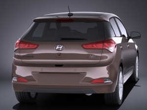 Hyundai i20 2017 vray Modelo 3D