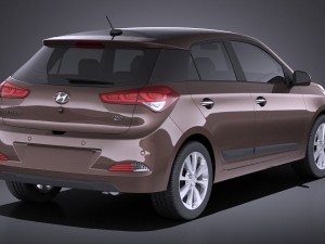 Hyundai i20 2017 vray Modelo 3D
