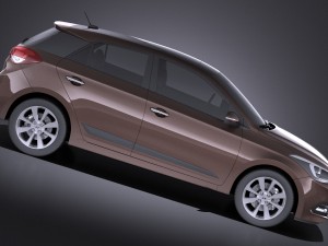 Hyundai i20 2017 vray Modelo 3D