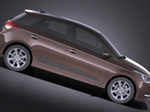 Hyundai i20 2017 vray 3D Model