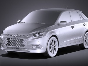 Hyundai i20 2017 vray Modelo 3D