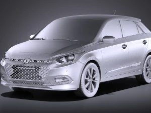 Hyundai i20 2017 vray 3D Model