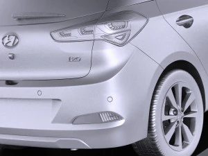 Hyundai i20 2017 vray 3D Model