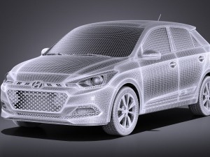 Hyundai i20 2017 vray Modelo 3D