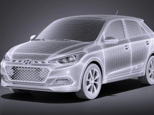 Hyundai i20 2017 vray 3D Model