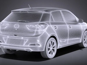 Hyundai i20 2017 vray 3D Model