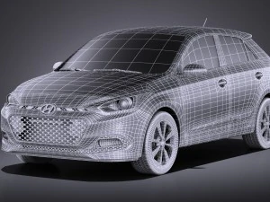 Hyundai i20 2017 vray 3D Model