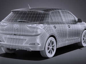 Hyundai i20 2017 vray Modelo 3D
