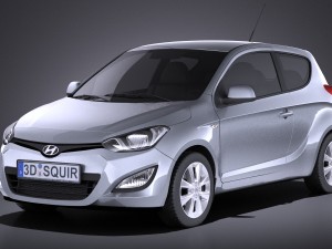 Hyundai i20 3-door 2014 vray 3D Model