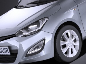 Hyundai i20 3-door 2014 vray 3D Model
