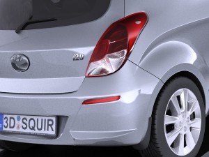 Hyundai i20 3-door 2014 vray 3D Model