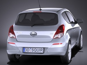 Hyundai i20 3-door 2014 vray 3D Model