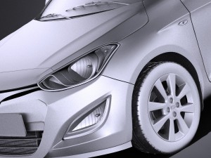 Hyundai i20 3-door 2014 vray 3D Model