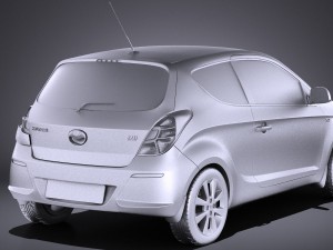 Hyundai i20 3-door 2014 vray 3D Model
