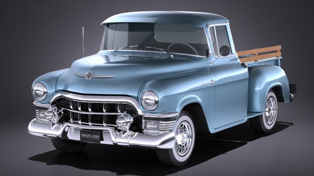 Generic Classic Pickup 1950 3D-Modell .c4d .max .obj .3ds .fbx .stl .blend