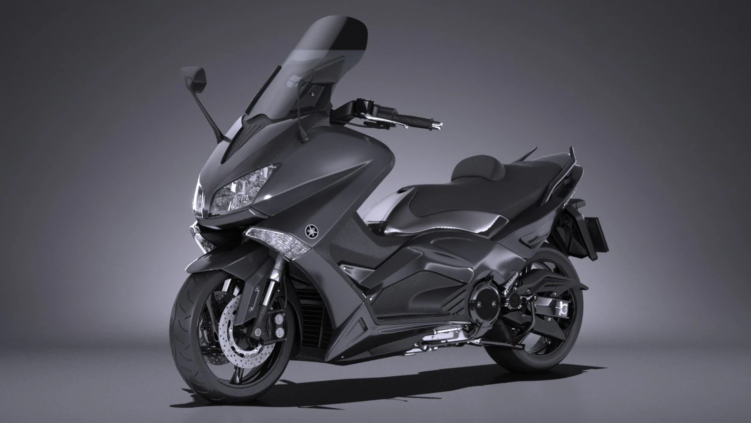 Yamaha TMAX 2017 3D Model .c4d .max .obj .3ds .fbx .stl .blend 