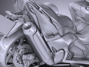 Yamaha TMAX 2017 3D Model
