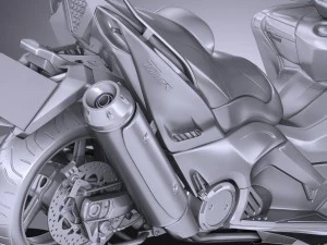 Yamaha TMAX 2017 3D Model