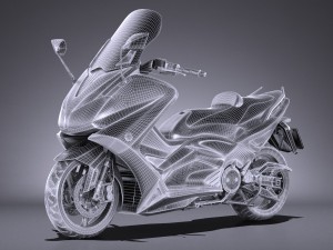 Yamaha TMAX 2017 3D Model