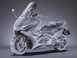 Yamaha TMAX 2017 3D Model