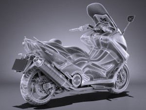 Yamaha TMAX 2017 3D Model
