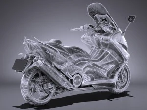Yamaha TMAX 2017 3D Model