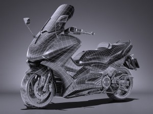 Yamaha TMAX 2017 3D Model
