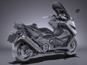 Yamaha TMAX 2017 3D Model