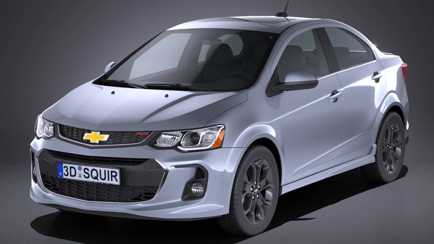 Chevrolet Sonic Sedan 2017 3D Model .c4d .max .obj .3ds .fbx .stl .blend