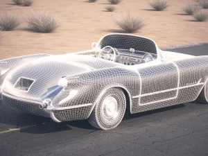 Chevrolet Corvette 1954 3D Model