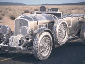 Bentley 45 Blower 1929 Desertstudio 3D Model