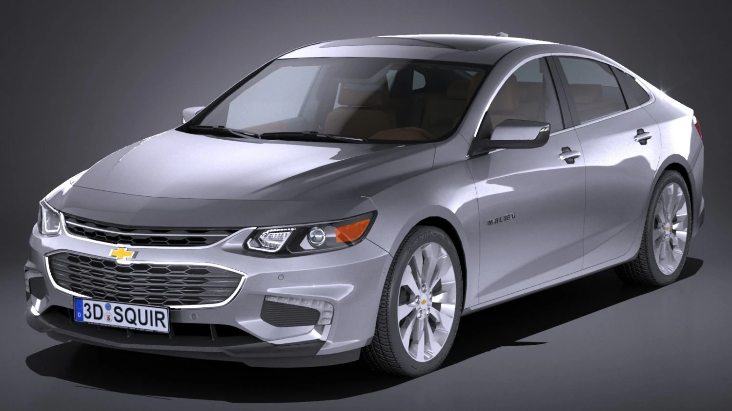 Chevrolet Malibu 2017 Lowpoly 3D Model .c4d .max .obj .3ds .fbx .stl .blend 