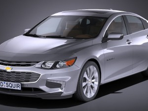 Chevrolet Malibu 2017 Lowpoly Model 3D