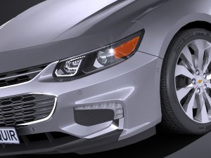 Chevrolet Malibu 2017 Lowpoly Modelo 3D
