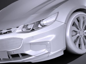 Chevrolet Malibu 2017 Lowpoly Modelo 3D
