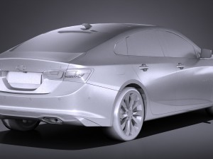 Chevrolet Malibu 2017 Lowpoly Modelo 3D