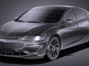 Chevrolet Malibu 2017 Lowpoly Modelo 3D