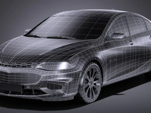 Chevrolet Malibu 2017 Lowpoly 3D Model