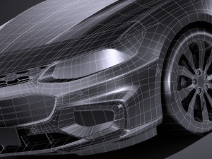 Chevrolet Malibu 2017 Lowpoly Modelo 3D