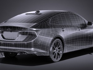 Chevrolet Malibu 2017 Lowpoly Modelo 3D
