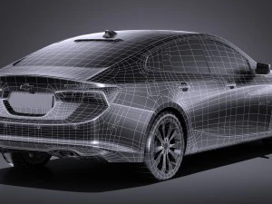 Chevrolet Malibu 2017 Lowpoly 3D Model