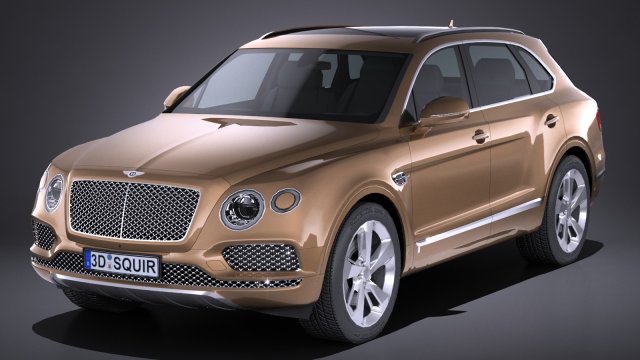 Bentley Bentayga 2017 Lowpoly Modelo 3D .c4d .max .obj .3ds .fbx .stl .blend