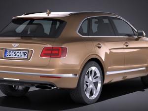 Bentley Bentayga 2017 Lowpoly Modelo 3D